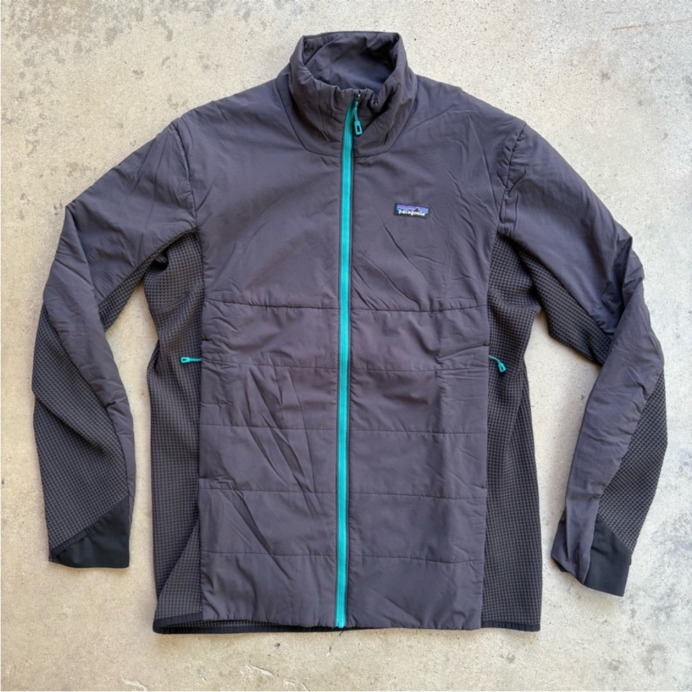 Patagonia Nano Air Hybrid Jacket in Gray with Teal Accents Size XL